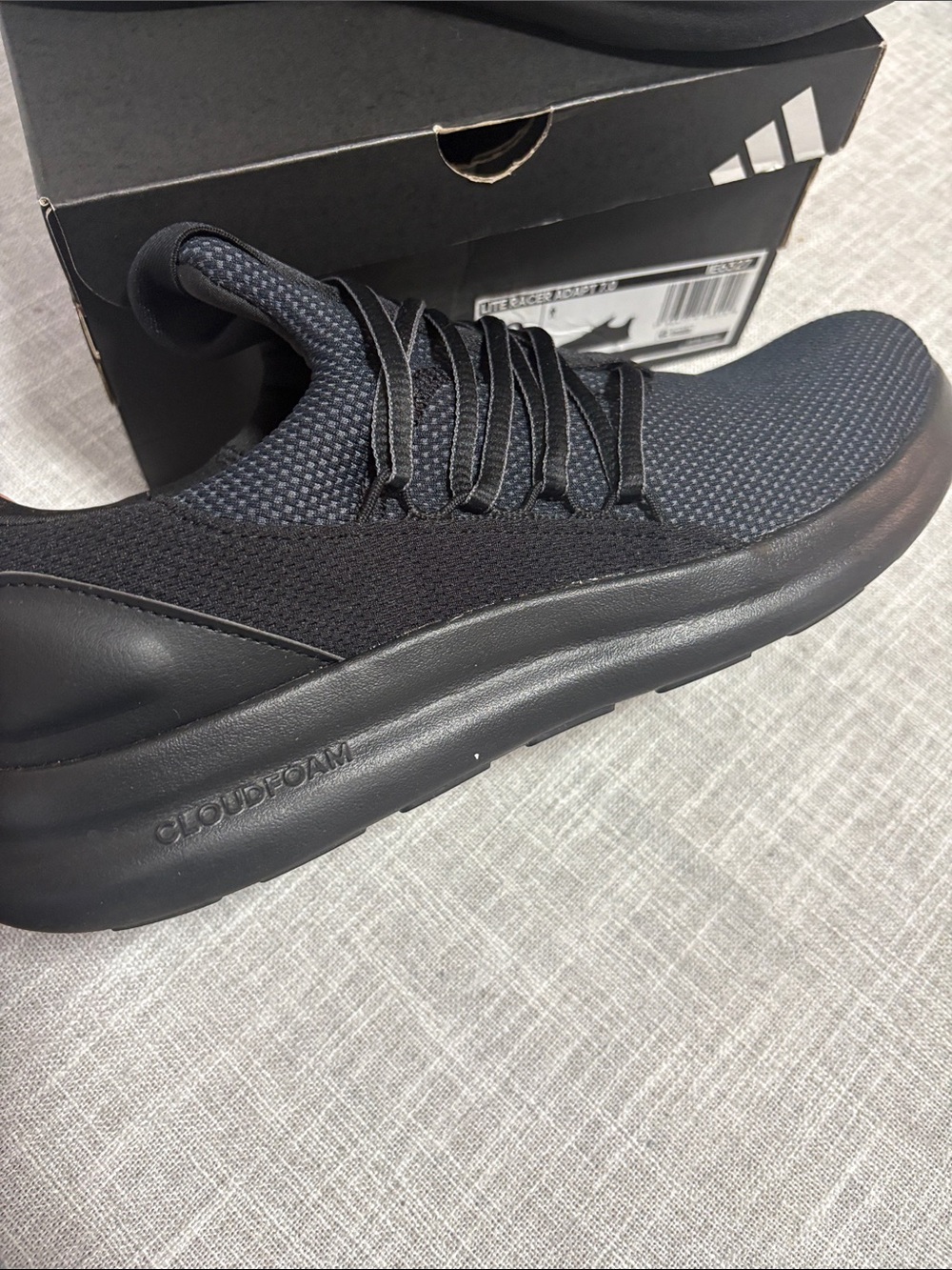 adidas Black Knit Slip-On Athletic Sneakers Size 10 - Picture 2 of 11